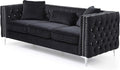 Glory Furniture Paige Sofa Black. Living Room Furniture 30 H x 86 W x 34 D