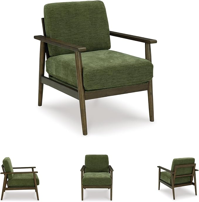 Signature Design by Ashley Bixler Mid-Century Modern Upholstered Showood Accent Chair Green
