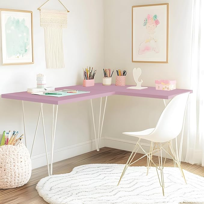 Kaboon Universal Tabletop 59.1x23.62 Nostalgia Rose Table Top only for Sit Stand Desk Reversible Melamine TopDouble Desks Home Office
