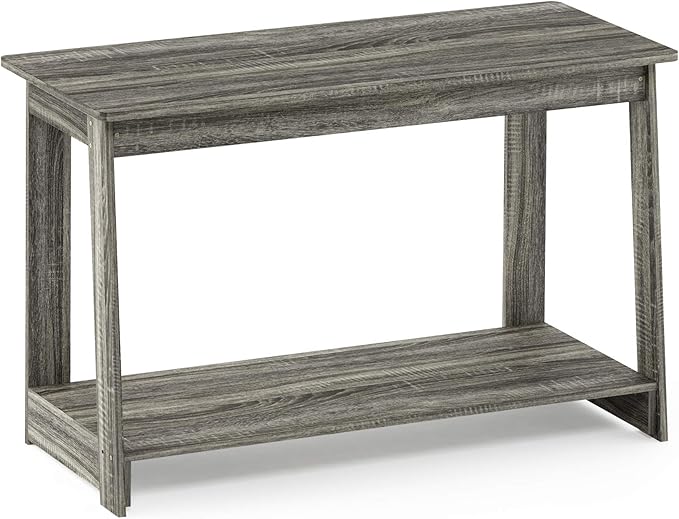 Furinno BEGINNING TV Stand 2-Tier Entertainment Center with Open Shelf TV Console for TV up to 36 Inch for Living Room Bedroom French Oak
