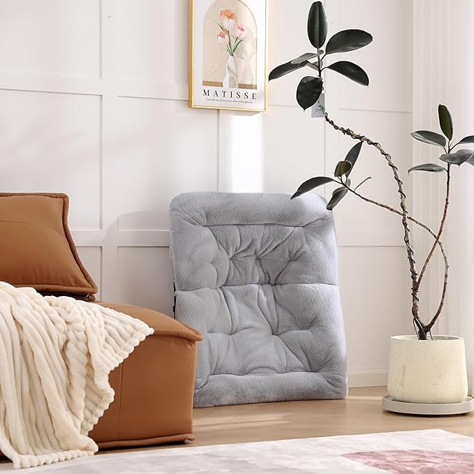 Comfy Folded Chair Soft Faux Fur Oversized Folding Accent Chair Flexible Lazy Chair for Adults Kids Metal Frame Moon Chair for Dorm Room Bedroom Living Room