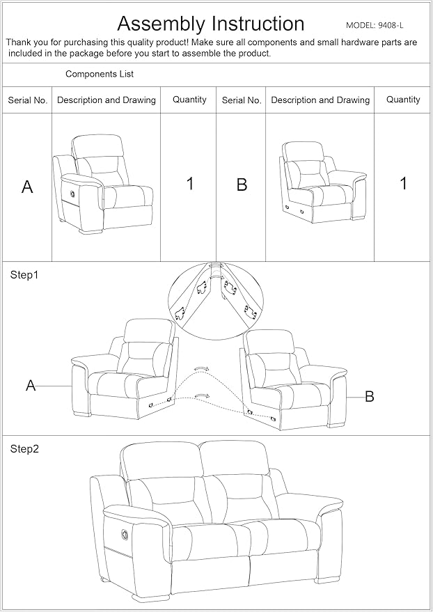 Blackjack Furniture Walker Leather Match Upholstered Reclining Living Room Loveseat Hazel Wood