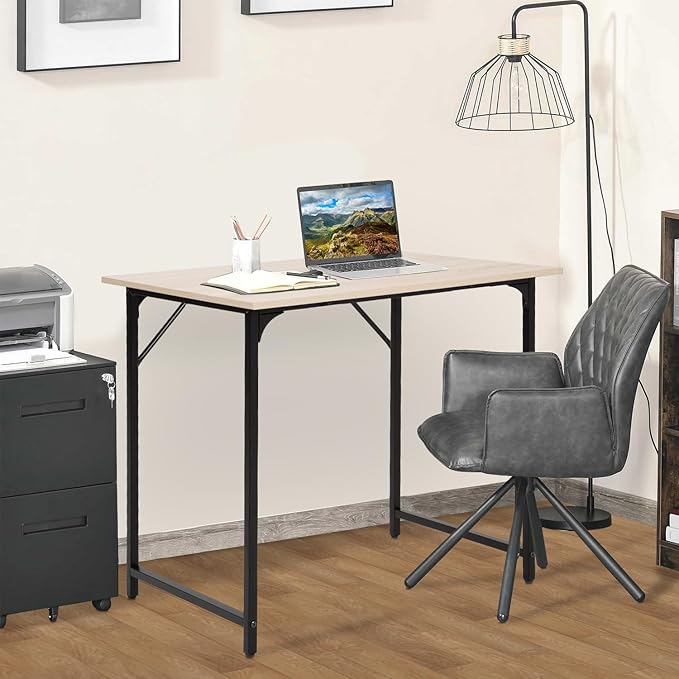 BestOffice Computer DeskHome Office Desk Modern Simple Style for Home Office Study Writing (Nature 32 Inch)
