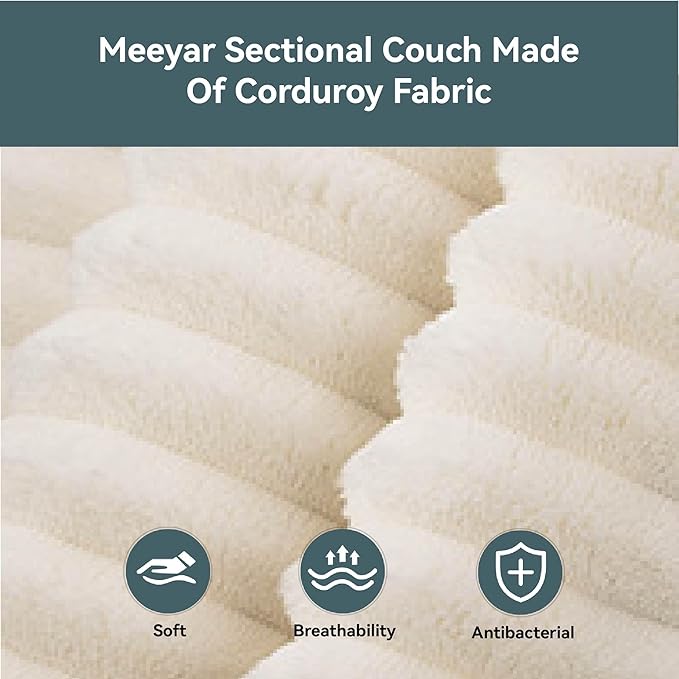 110 Cloud Modular Sectional Sofa with L-Shaped Chaise Deep Seat Fluffy Boneless Couch No Assembly Required for Living Room and BedroomBeige | sofa&ampcouch boneless couch sofa for living room