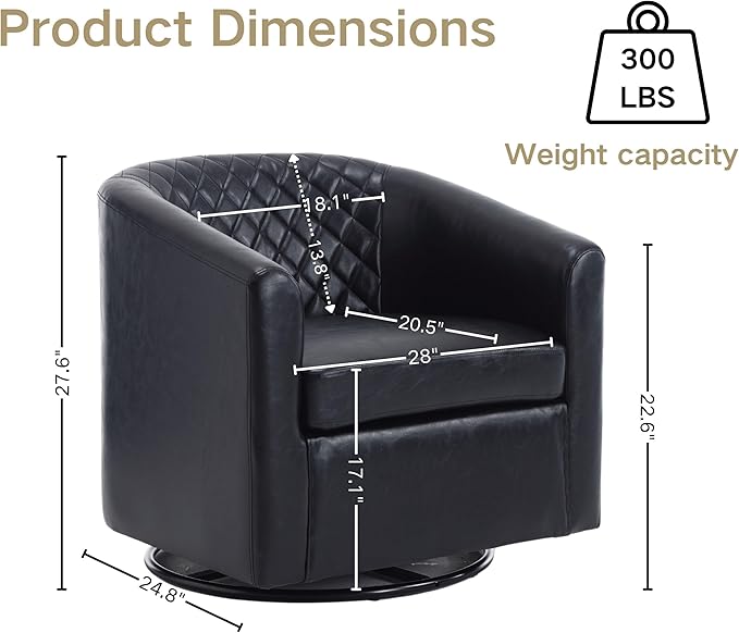 Swivel Rocker Accent ChairModern 360 Degree Swivel Barrel ChairsRound Sherpa Cozy Sofa ChairsGlide Back and Forth Armchair for Living RoomBedroomOfficeBlack