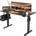 Seang Electric Standing Desk Adjustable Height with 3 Memory Presets 55x24 Inch Sit Stand with Splice Board for Home Office Computer Workstation Black Frame/Black Top