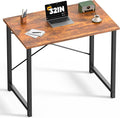 DUMOS Compact 32-Inch Small Computer Office Desk for Home or Bedroom Modern Minimalist Writing and Study Work Table Wood
