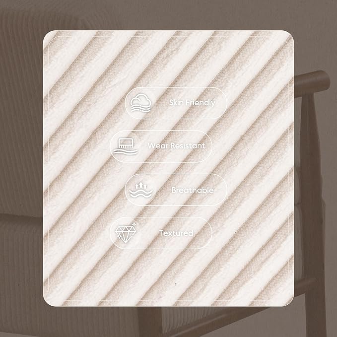 Yoglad Accent Chair with Storage Corduroy Fabric Reading Chair with Wood Frame Mid Century Modern Storage Armchair for Living Room Bedroom Apartment(Antique White)