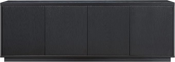 Henn&ampHart Hanson Rectangular TV Stand for TV's up to 75 in Black Grain | Rectangular for TV's in Black Grain