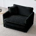 Chenille Oversized Accent Chair 41.4 Comfy Modular Single Sofa Cloud Couch Chair Upholstered Deep Seat Armchair with Pillow for Living Room Bedroom Family Room Reading Nook Black