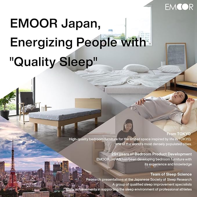 EMOOR Tatami Chair Japanese-Style Chair RYOKAN (Navy) Wooden Armrest &amp Sled Base Recliner Hight-Adjustable Upholstered Single Futon Sofa