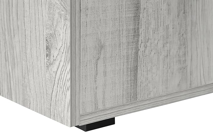 Monarch Specialties I 7763 Computer Desk Home Office Laptop Left Right Set-up Storage Drawers 48 L Work Metal Laminate Grey Black Contemporary