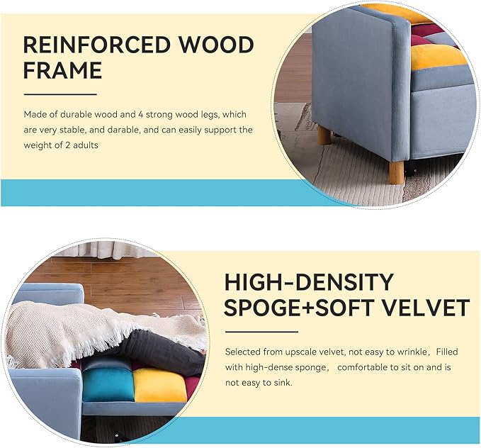 Convertible Sleeper Sofa Chair Bed3-in-1 Sleeper Chair Bed with PillowPull Out Single Armchair Sofa Bed with Adjustable Backrest Multi-Functiona Lounge Chair for Living Room（Mix