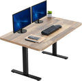 VIVO Electric 43 x 24 in Standing Desk Memory Height Adjustment 1B Series Holds 220 lbs One-Piece Reclaimed Wood Top Black Frame DESK-KIT-1B4P