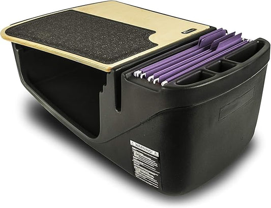 AutoExec AE-GMEF-11M Efficiency GripMaster Car Desk for Your Vehicle Workstation and Mobile Office Natural Birch