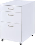 Acme Coleen Mobile File Cabinet in Glossy White