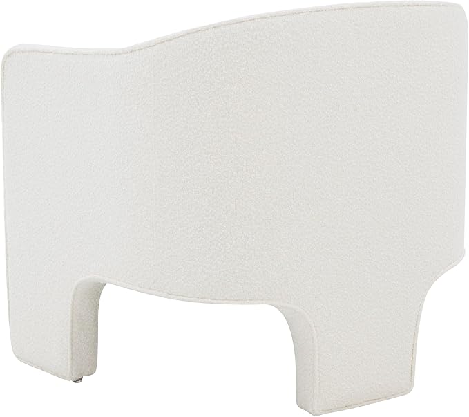 SAFAVIEH Couture Collection Londyn Mid-Century Modern Ivory Boucle Upholstered Accent Chair (Fully Assembled)
