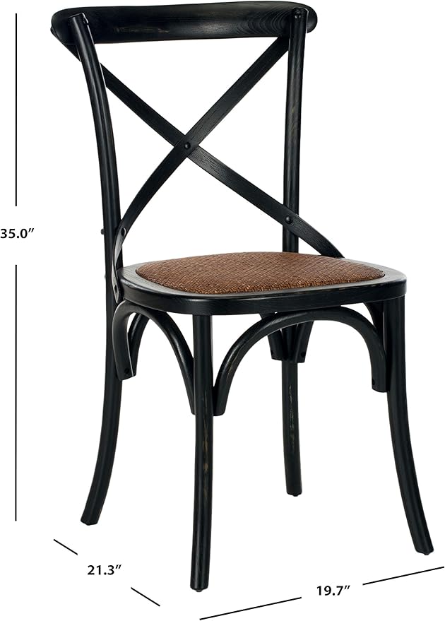 Safavieh American Homes Collection Franklin Farmhouse X-Back Antique White Side Chair