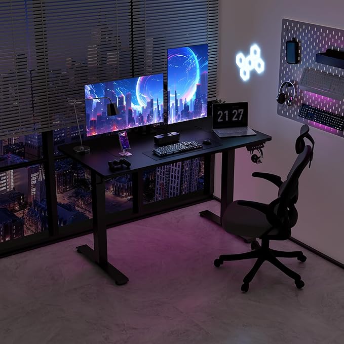 48 * 24 Electric Standing Desk Adjustable Height Sit Stand Up Desk Motorized Home Office Computer Gaming Workstation Desk