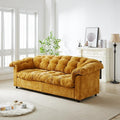 99.2 Cloud Couch Sofa for Living Room 3-Seater Oversized Couches with Thickened Armrests Plush Chenille Fabric &amp Deep Seat Cushions Sofa Modern Comfy Couches for Bedroom Office (Yellow)
