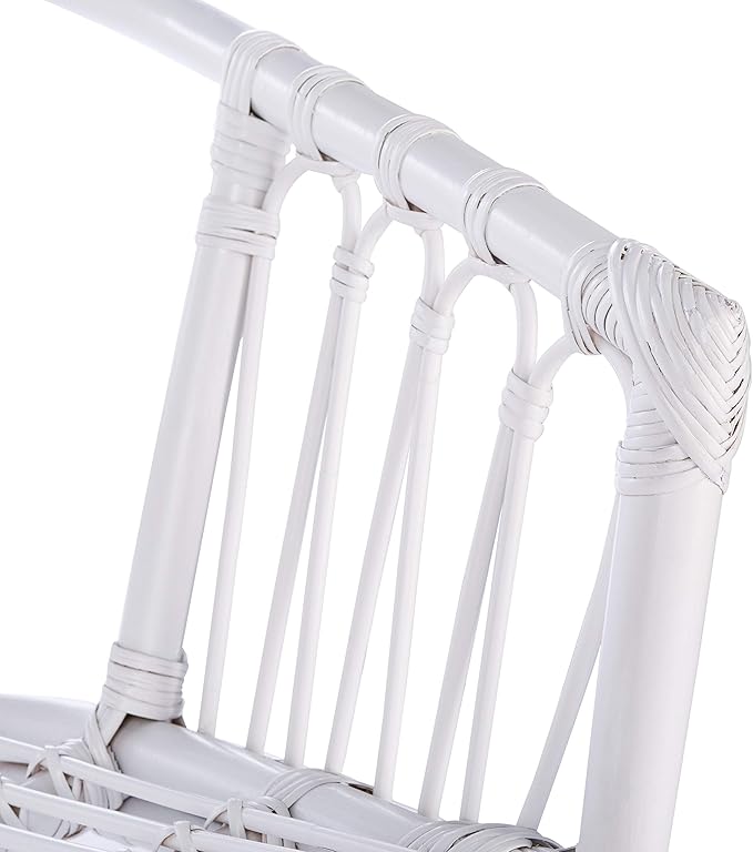 Safavieh Home Adriana Coastal White Rattan (Set of 2) Accent Chair (ACH6505B-SET2)
