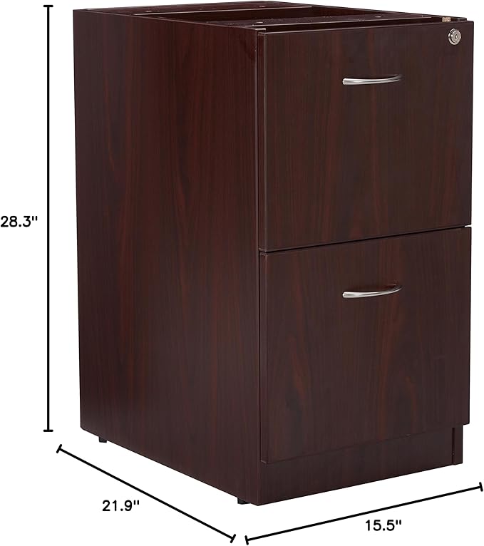 Lorell LLR69605 69000 Series Free Standing Fixed Pedestals Mahogany