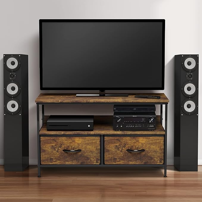 Sorbus TV Stand Dresser with 2 Drawers - Television Riser Chest with Storage - Bedroom Living Room Closet &amp Dorm Furniture