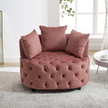 Oversized Accent Chair for Living Room &amp Bedroom Barrel Chair Large Velvet Chair Sofa Lounge Chair Leisure Club Upholstered Armchair with 3 Pillows &amp Wood Legs