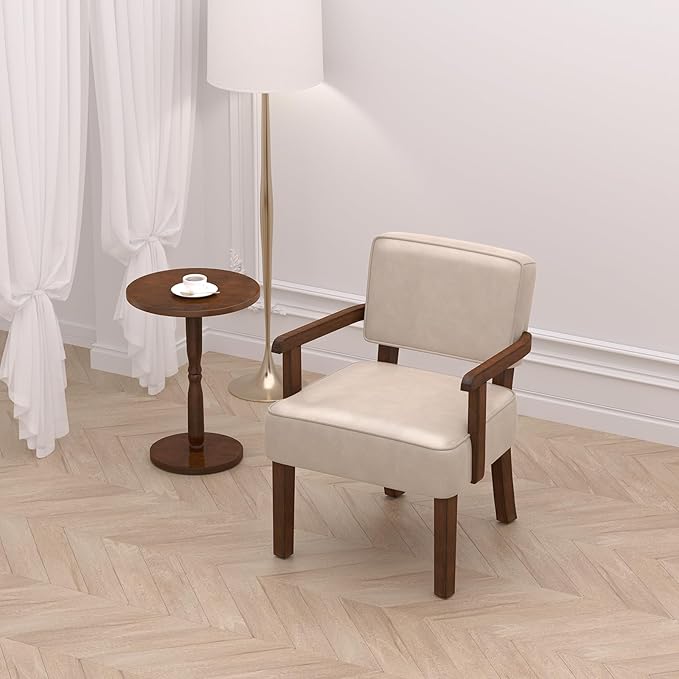Accent Chair PU Leather Chair for Living Room Oversized Armchair with Soft Seat and Armrests for Bedroom Dinning Reading Waiting Room (One Chair)