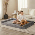 BFPETHOME Dog Beds for Large Dogs Orthopedic Dog Bed for Medium Large DogsBig Waterproof Couch Pet Bed with Removable Washable Cover