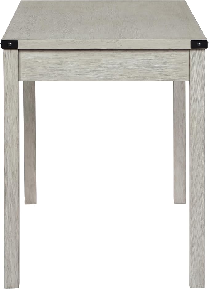 OSP Home Furnishings Victor Modern Rustic Writing Home Office Desk with Drawer Champagne Oak Finish