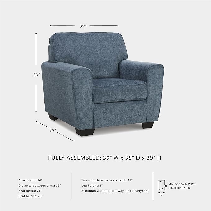 Signature Design by Ashley Cashton Modern Upholstered Chair Blue
