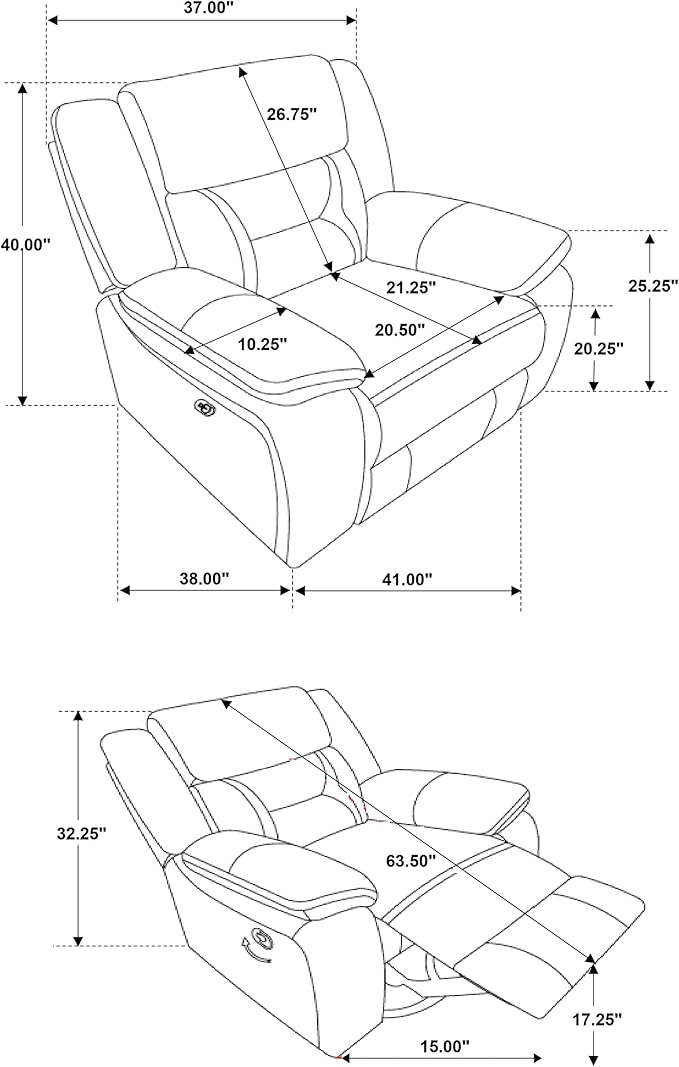 Coaster Home Furnishings - Greer - Leatherette Upholstered Swivel Glider Recliner Chair with Pocket Coil Cushions - Living Room - 41-Inch - Taupe - 651353