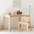 Livinia Alvin Solid Wood Computer Desk Modern Minimalist Wooden Writing Desk with Spacious Tabletop and Rounded Corners Sturdy Workstation for Home Office or Study Natural