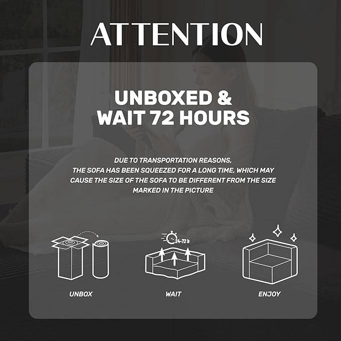 138 Boneless Couch with Deep Seat Set of Modular Sectional Sofa Cloud Sectional Couch for Living Room No Assembly Required Corduroy 4 Seater L-Shape Left Black