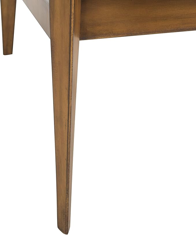Safavieh SFV9005B Home Collection Dilan Leather Brown &amp Light Brown Safari Accent Chair Light