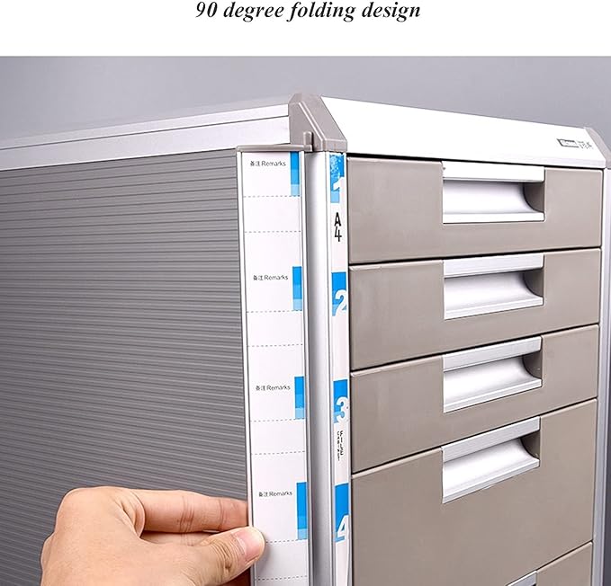 Desktop File CabinetA4 Lockable Aluminum Alloy Storage Organizer BoxOffice Storage Drawer Confidentiality with Lock5 Drawer