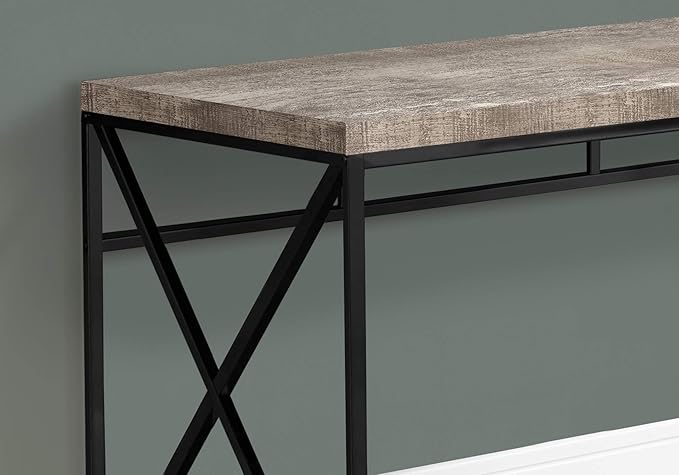 Computer Desk Home Office Laptop Work Beige Laminate Black Metal Contemporary Modern