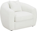 Coaster Home Furnishings - Isabella - Upholstered Accent Chair with Curved Backrest Sloped Armrests and Black Legs - Living Room - Ivory - 509873