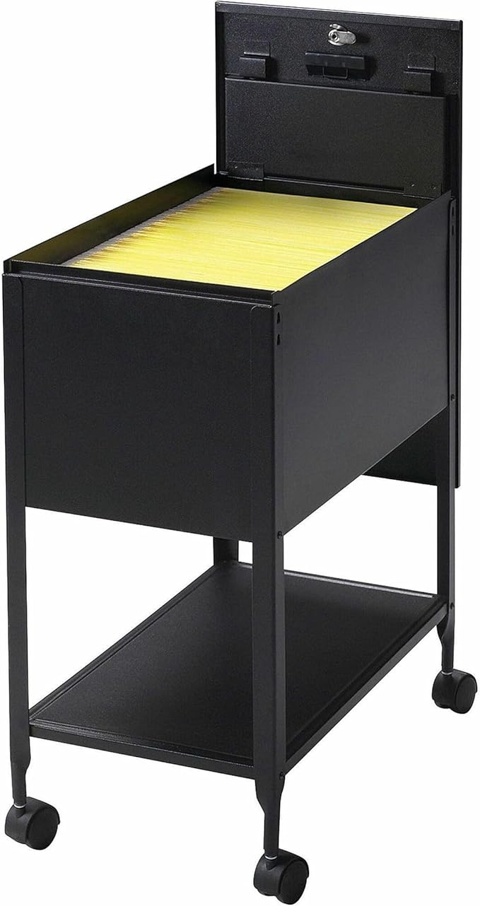 Lorell Standard Lock Mobile File Black 28.35 x 16.54 x 6.50