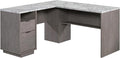 Sauder East Rock L-Desk Ashen Oak Finish