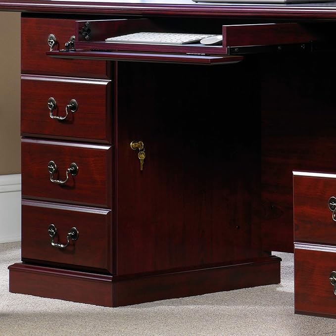 Sauder 109843 Heritage Hill Executive Desk Classic Cherry Finish