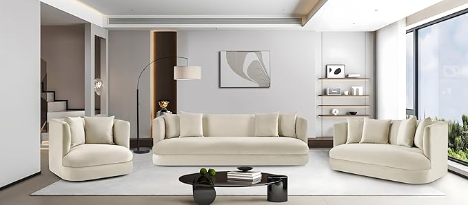Meridian Furniture 699Cream-C Alder Collection Modern | Contemporary Chair with Ultra Luxe Cream Velvet 460 GSM Velvet Solid Wood Frame 38 W x 36 D x 30 H Cream