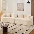 PUREMIND 112 Sectional Couches for Living Room Boneless Comfy Modern Sofa Cloud Sectional Modern Sleeper Couch with Chaise for Bedroom Apartment No Assembly Required (Beige)
