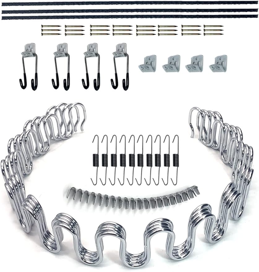 Kaupuar 27 Sofa Upholstery Spring Replacement Kit for Couch Support Recliner Parts Chair Glider Rocker Furniture fix Sagging seat Repair (27 inch 4pcs)