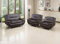 Living Room Furniture Sets Living Room Sofa Set Faux Leather Sofa Couches Brown Loveseat and 2 Chairs for Bedroom Apartment Rv Car Office