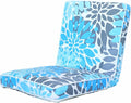 JMGBird Floor Chair with Back Support - Adjustable 5-Position Gaming Chair Waterproof Light Blue Floral Print Indoor Outdoor Meditation Cushion