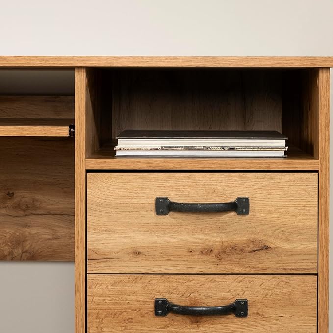 Home Office Desk - Small Computer Writing Table with Drawers