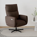 Power Swivel Recliner Chair Modern Electric with USB &amp Type-C Ports Upholstered Velvet Swivel Recliner Chair 360° Swivel for Office &amp Living Room Easy Assembly (Coffee)