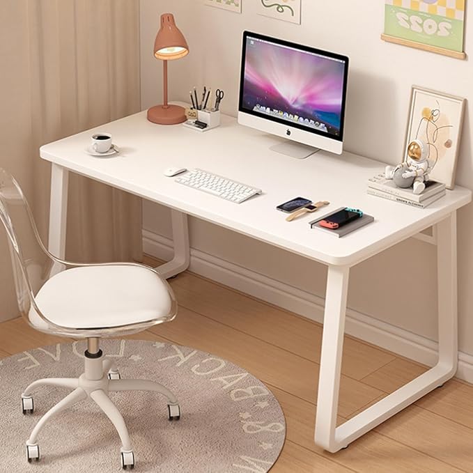 Computer Desk Modern Simple Style Desk for Home Office 31.5 inch White Small Writing Table Study Corner Work Desk for Bedroom